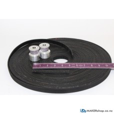Timing Belt GT2 6mm Black Neoprene Rubber (per 100mm)